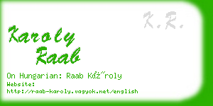 karoly raab business card